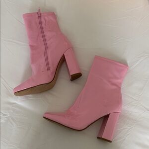 Pink Ankle Boots